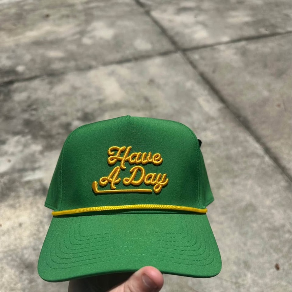 Green and Yellow 'Have A Day' Cap